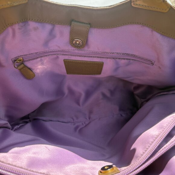 Coach Carly Patchwork Tote – Gold & Silver Metallic Circles – Y2K Style - Picture 10 of 13